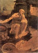 LEONARDO da Vinci Holy Hieronymus oil painting
